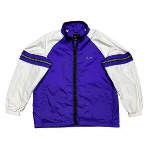 NIKE VINTAGE 90S Y2K Purple Light Windbreaker Retro Jacket Womens Medium